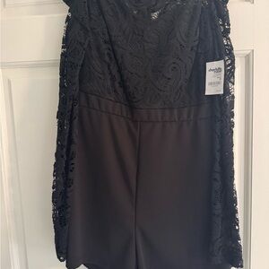 Charlotte Russe Black Lace Romper
